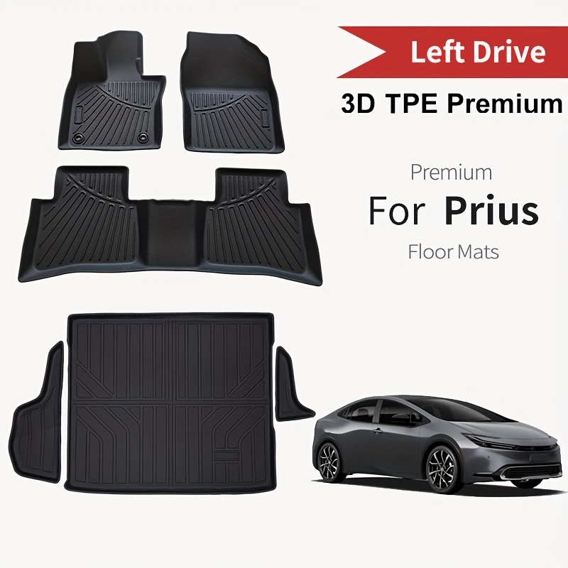 For Toyota For Prius 2023（ALL MODELS） 3D TPE Premium All Weather Floor Mat/cargo  Mat Anti-Slip Waterproof Floor Liners Car Interior Accessories