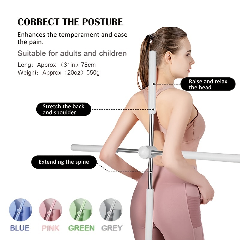 Posture Corrector Retractable Yoga Stick Stretching Tool Yoga