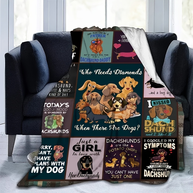 Dachshund sherpa 2025 blanket