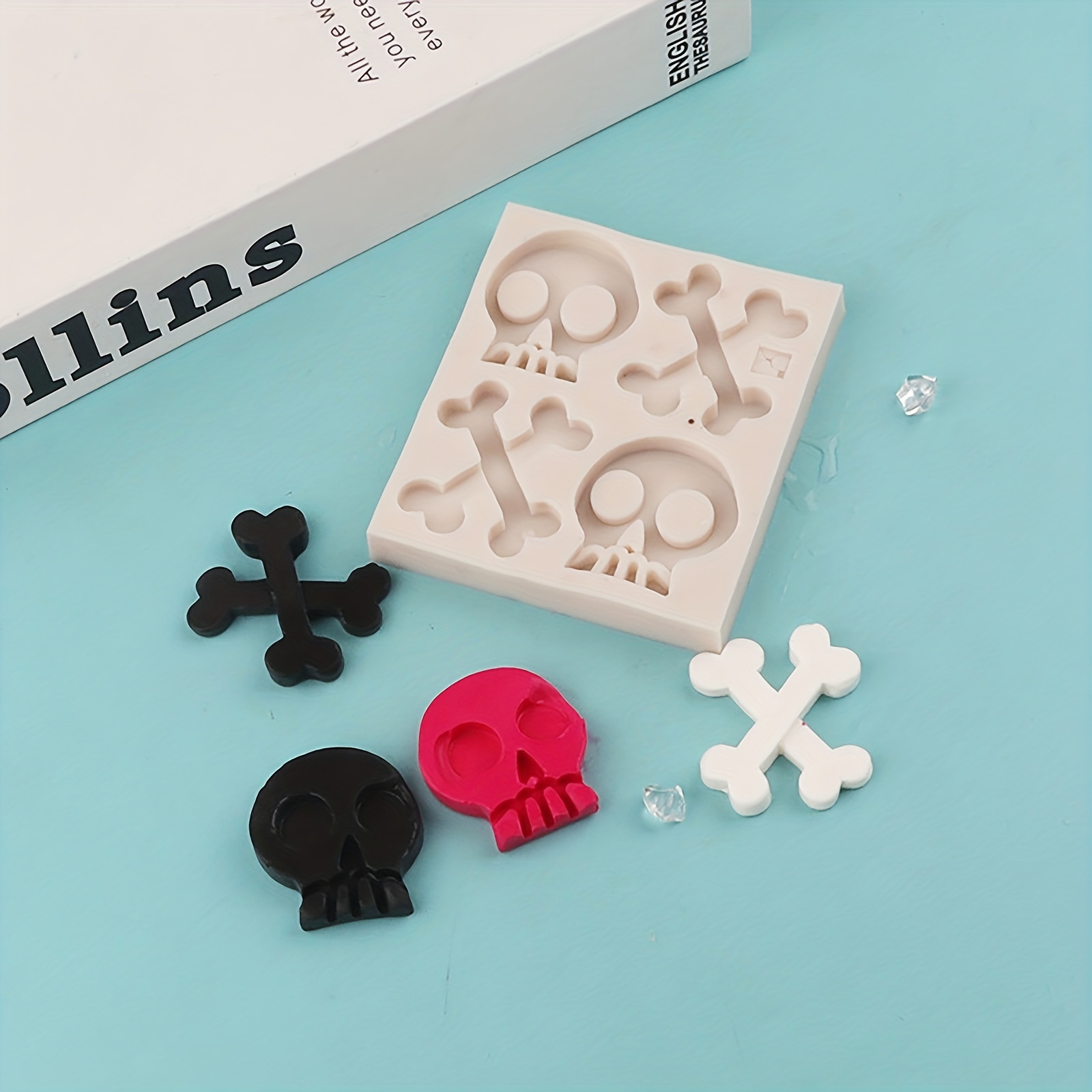 Halloween Skull And Bones Modeling Silicone Mold Cake Chocolate Mold  Wedding Cake Decoration Tools Cake Decoration Mold - Temu