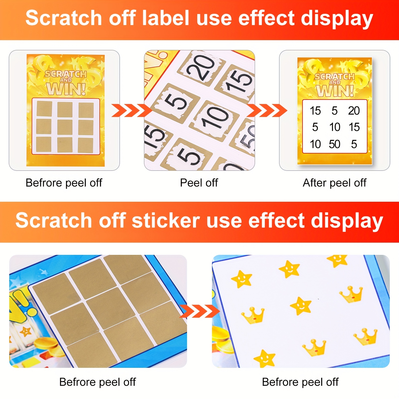 Self adhesive Scratch Label Stickers Scratch Off Label - Temu