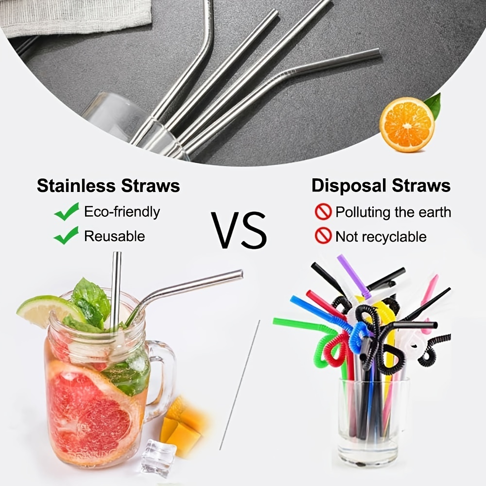 Drink Straw Cleaning Brush - set of 4 Stainless Steel brushes for drinking  straws, Tumblers, sippy Cups and more! 