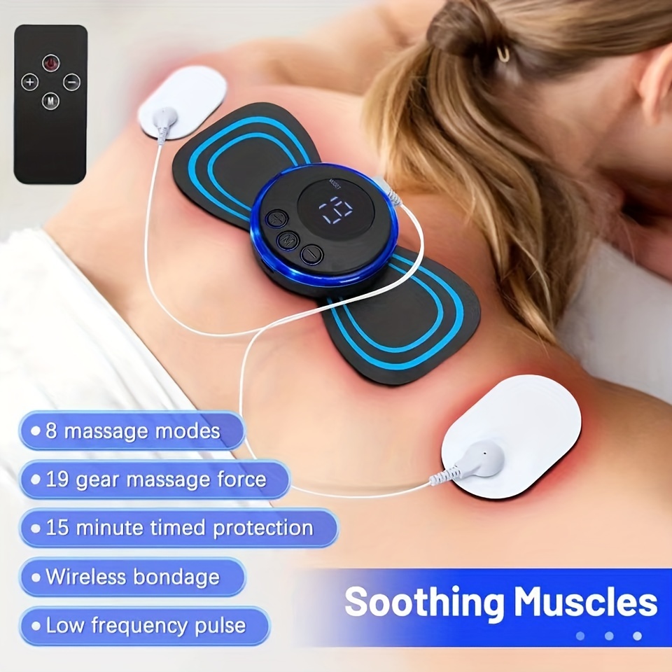 Neck Massage Patch Vibrating Hot Compress Full Body Rechargeable Mini  Portable Ems Pulse Massager Neck Massager Cervical Massage Back Massager  Patch For Home Or Travel Use