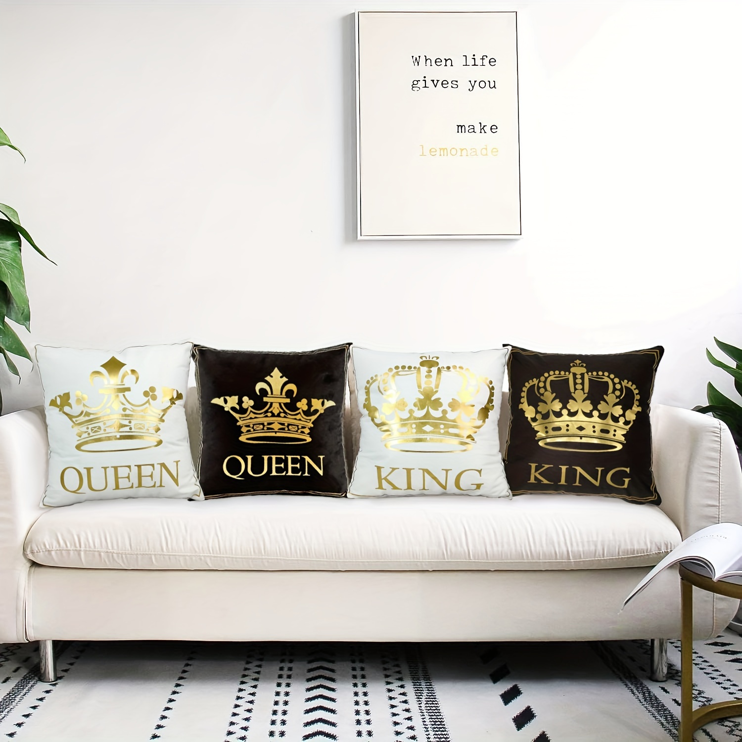 King and queen 2024 crown pillow cases