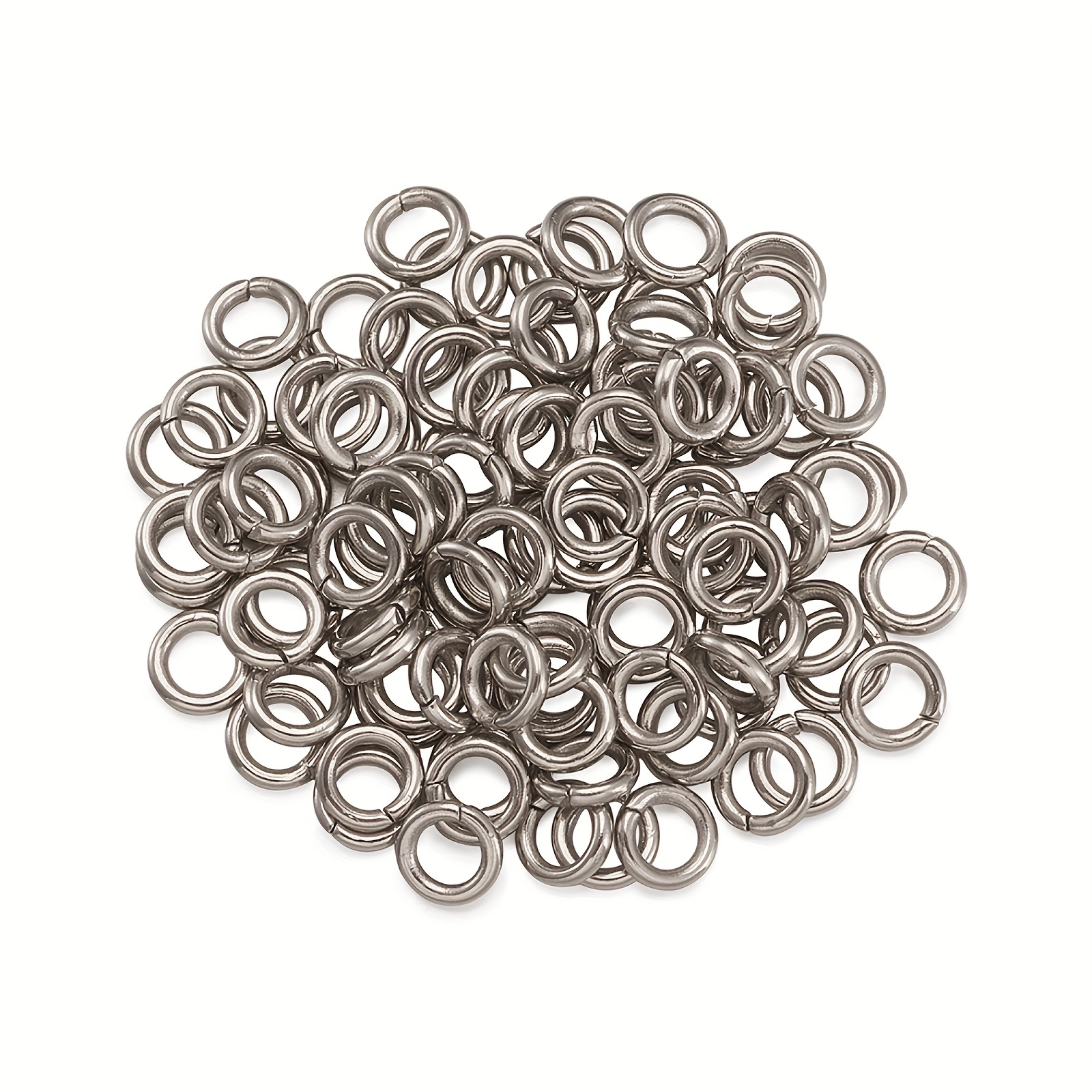 Black O Ring Connectors Metal Open Jump Rings Set 304 - Temu