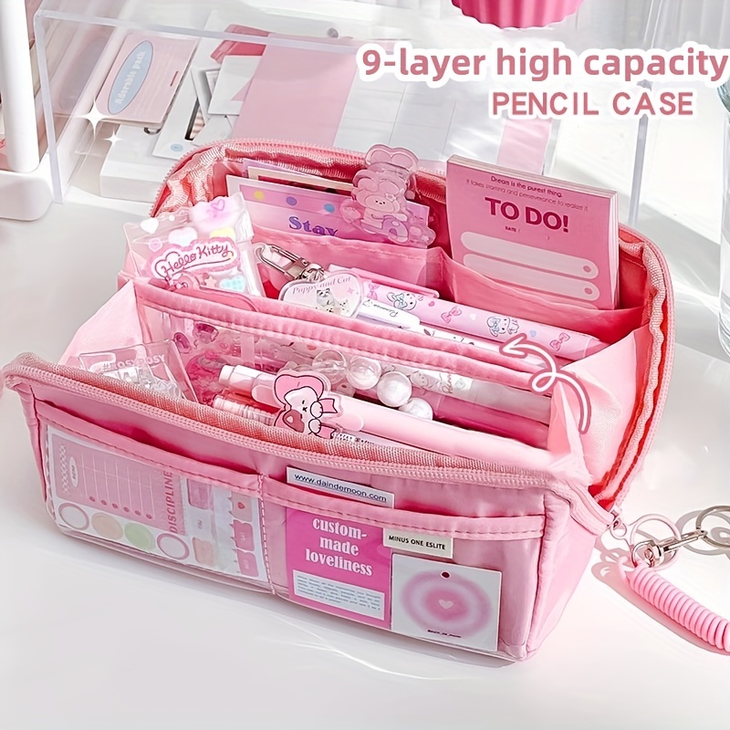 Pencil Case Large Capacity Pencil Bag Stationery Bag - Temu
