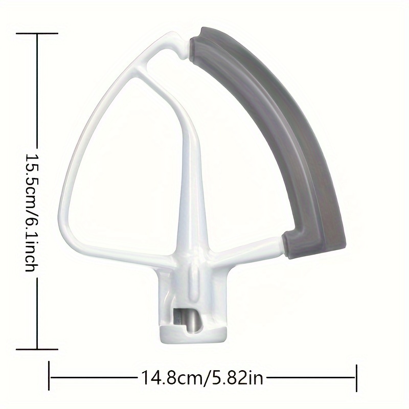 Flex Edge Beater Paddle Non-Stick Flat Beater Paddle Aid Paddle Attachment  with Both-Sides Flexible Silicone Edges Premium Aid Mixer Accessory  Replacement for Mixer Kitchen 