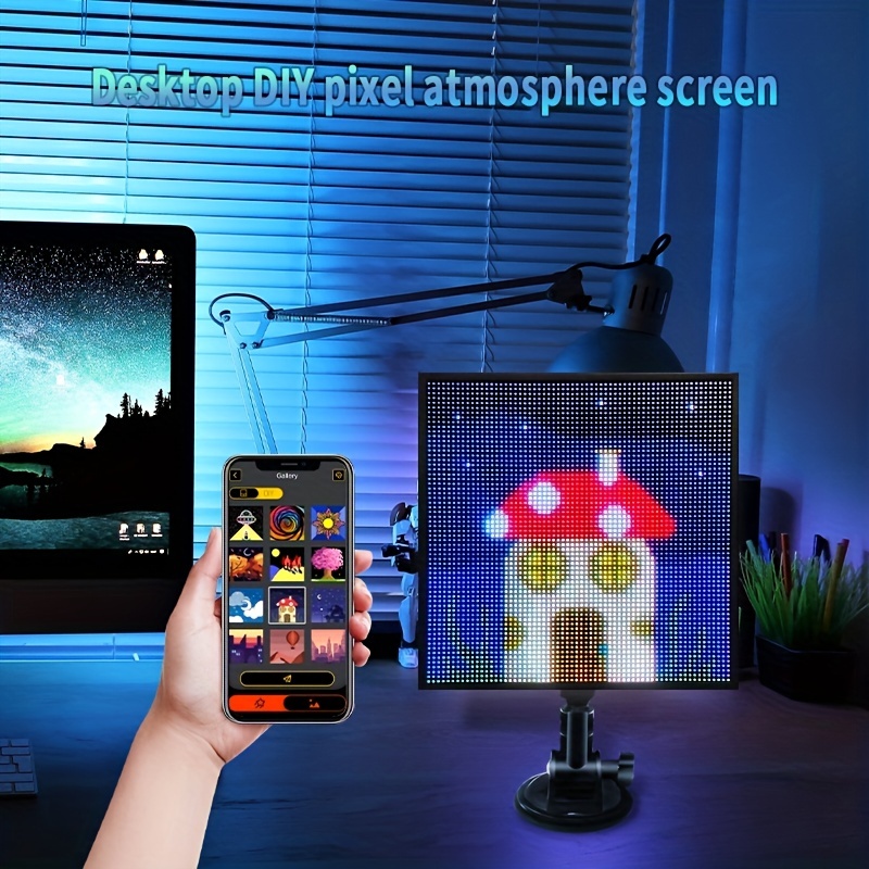 BT Symphony Display Auto Heckscheibe LED Auto Display Desktop Atmosphäre  Dekoration Uhr Pixel Bildschirm