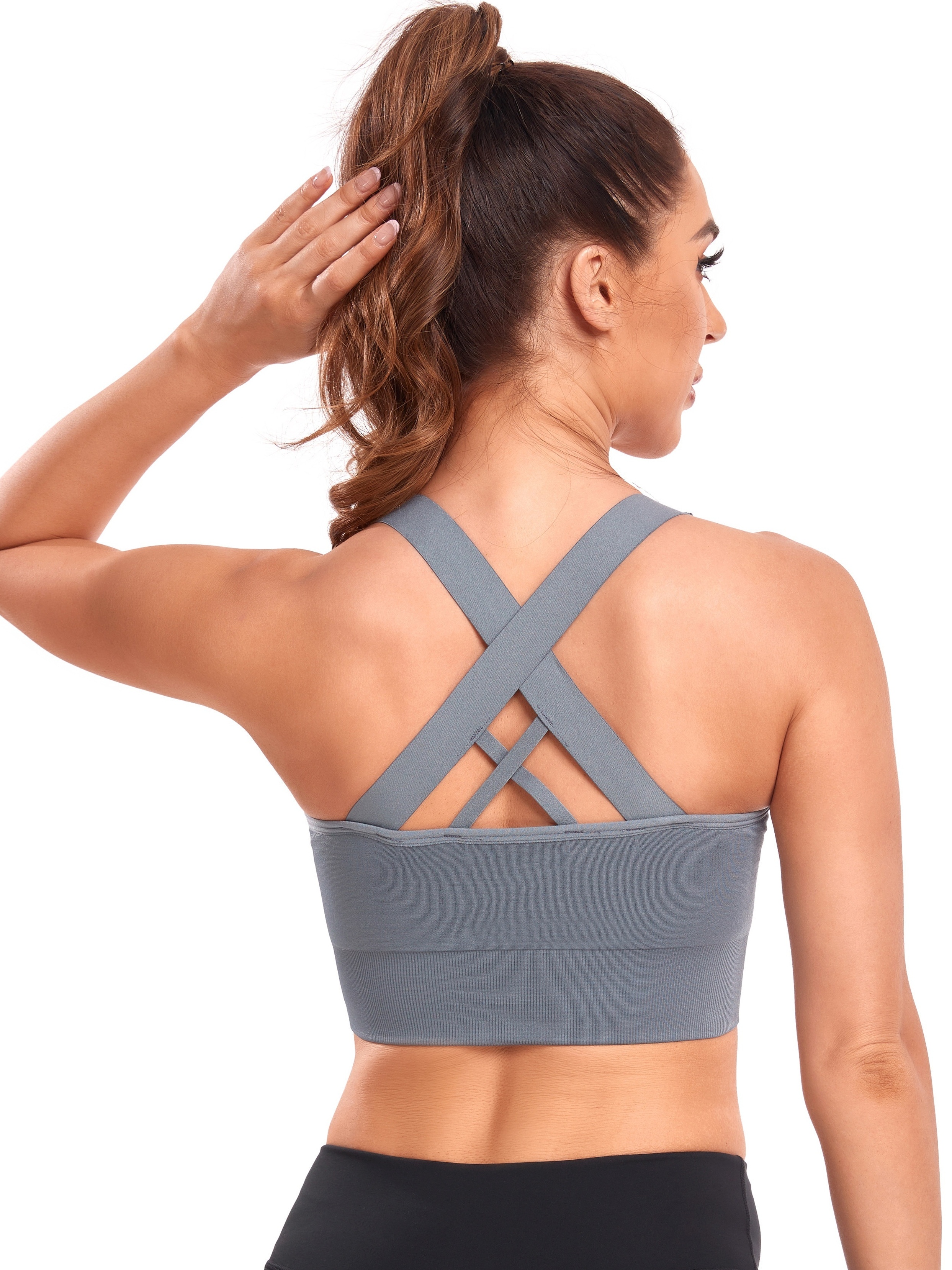 Seamless Removable Cup Sports Bra for Women Fitness Active Wear