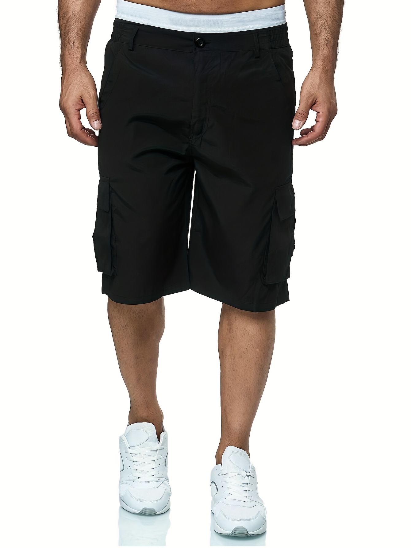 Men's Plain Casual Comfy Cargo Shorts Summer Clothing - Temu Canada