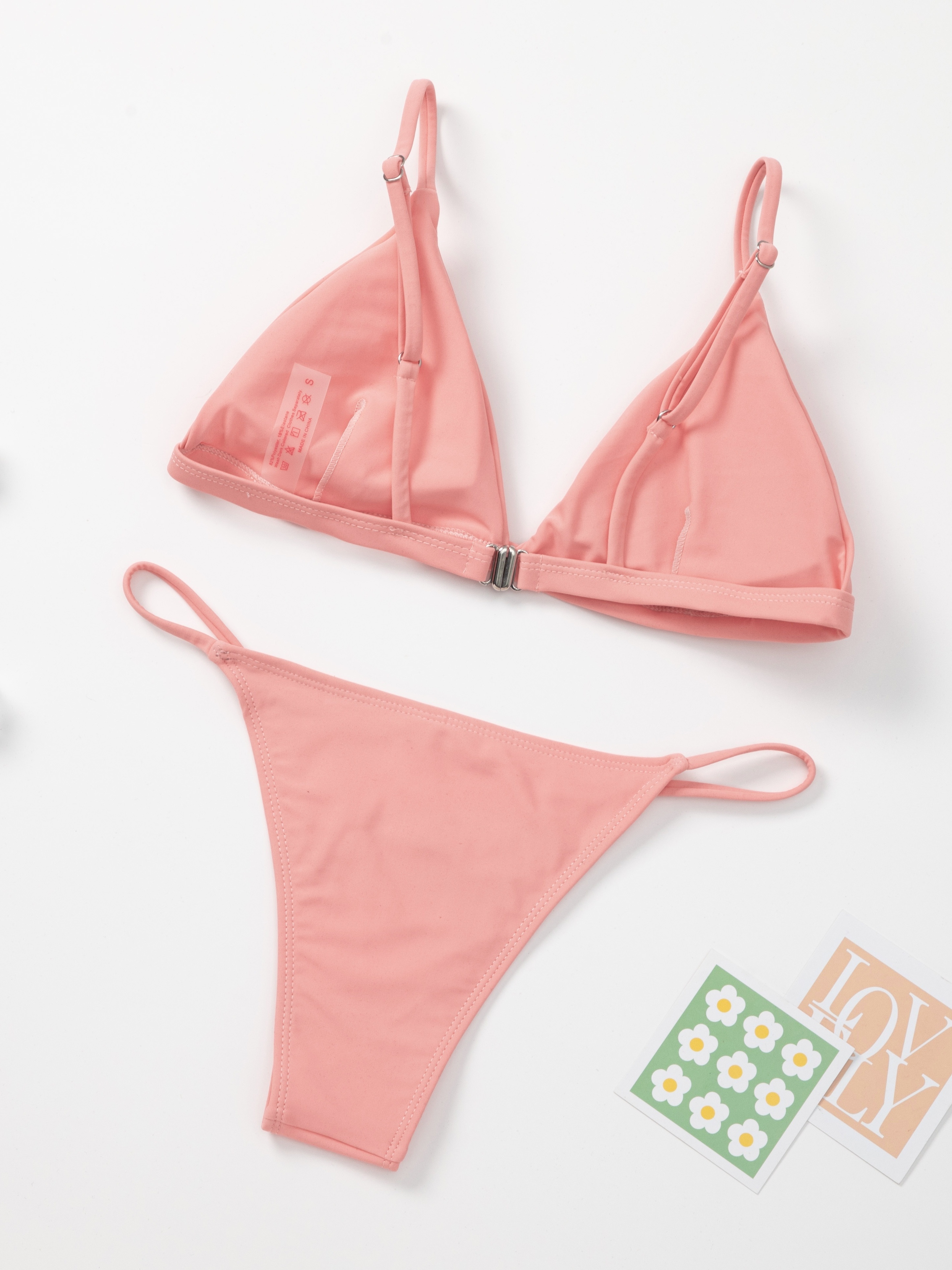  Anjikang Women's Spaghetti Straps Triangle Bikini Set