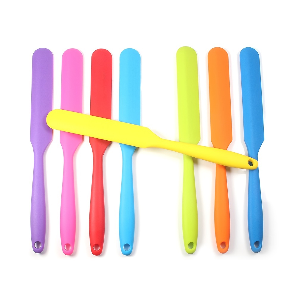 Integrated Silicone Long Spatula Macaron Color Cream Spatula - Temu