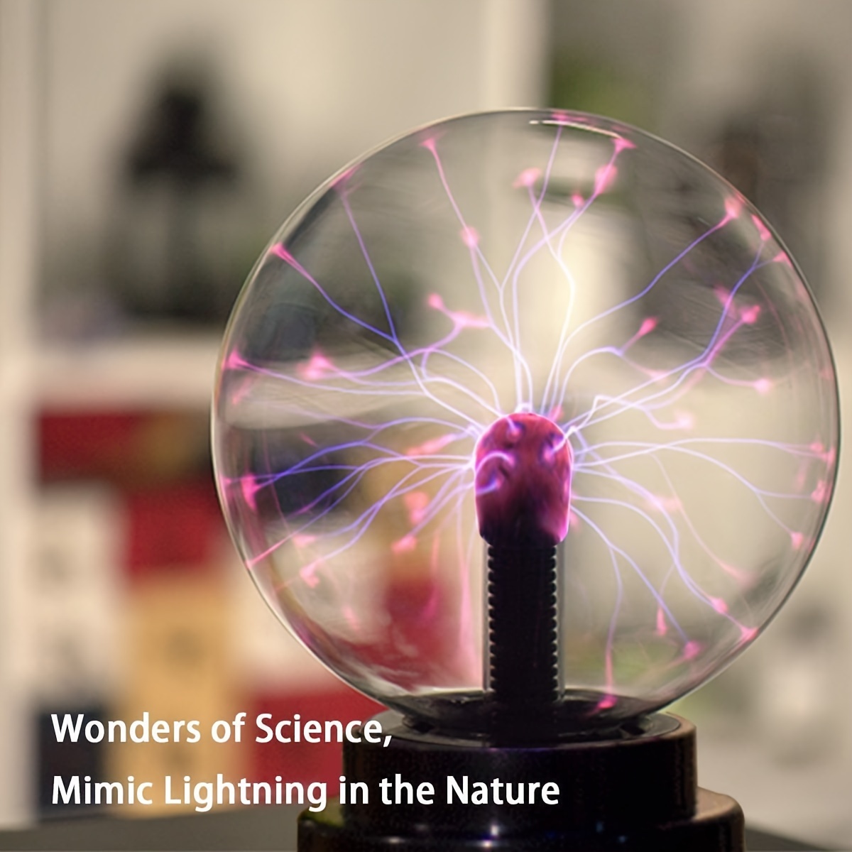 1pc plasma globe lamp interactive electronic touch and sound sensitive lightning and coil glass stem lava lamp details 7