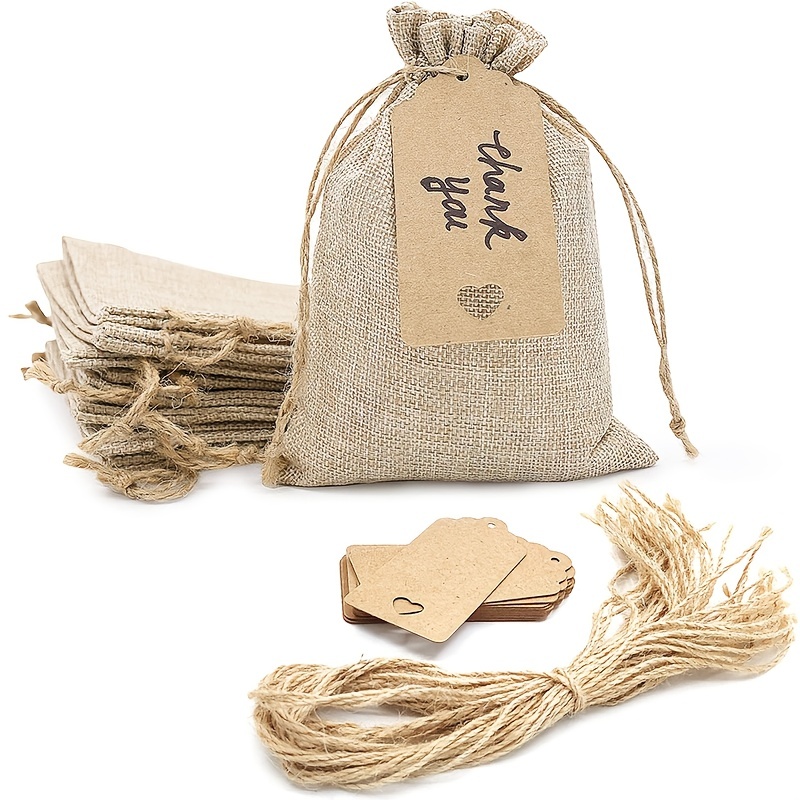 Burlap gift bags discount bulk