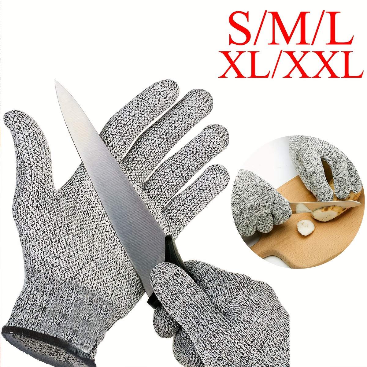  Guantes anticorte, 2 piezas, resistentes al corte, guantes de  trabajo de seguridad de acero inoxidable, guantes anticortes para trabajo  de cocina al aire libre (tamaño XS) : Herramientas y Mejoras del