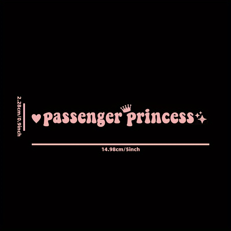 2023 Passenger Princess Sticker apply Cars In Car Rearview - Temu