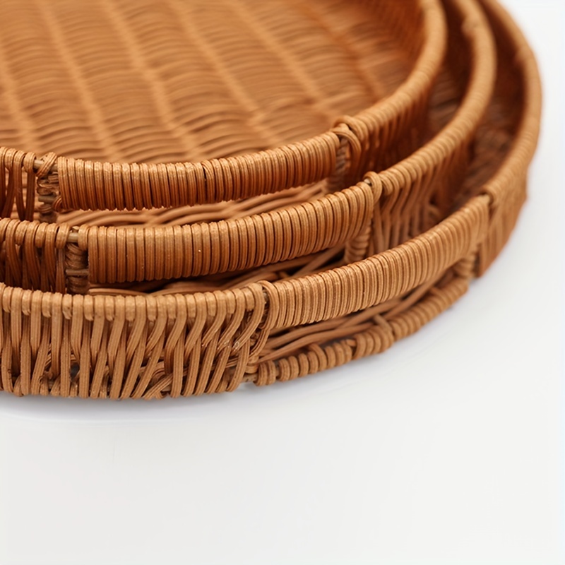 Hand Woven Storage Baskets Round Woven Baskets For - Temu