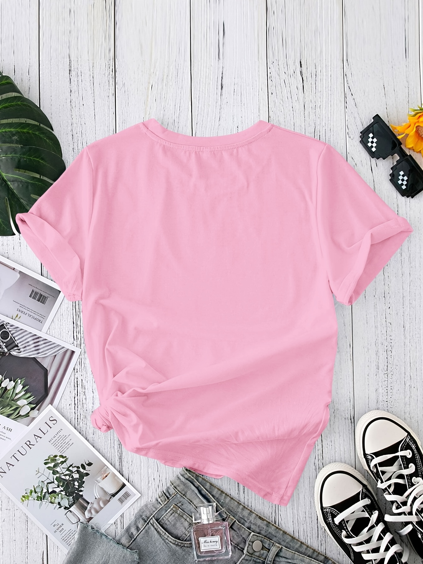 Stock Listo ! Nueva Moda Unisex Top Impreso Cuello Redondo Pareja Manga  Corta Camisa Camiseta De Algodón