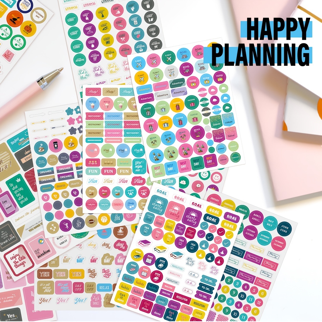 650 Stickers Aesthetic Planner Stickers For Fun Planning - Temu