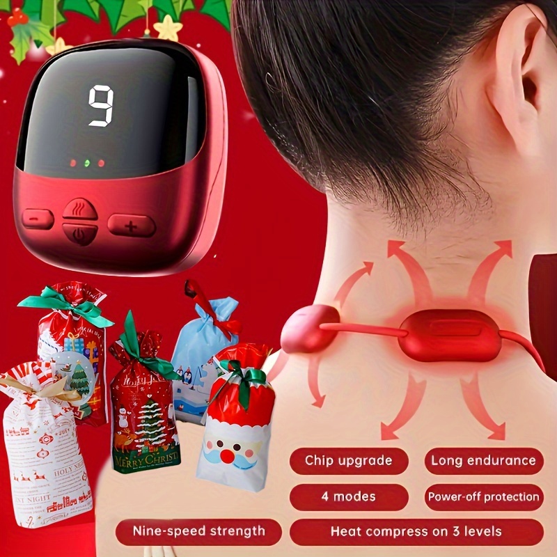 Usb Powered Vibration Massage Heating Physical Neck Massager, Intelligent Heating  Neck Protector, Vibration Massage Neck Cover, For Men And Women Gifts - Temu