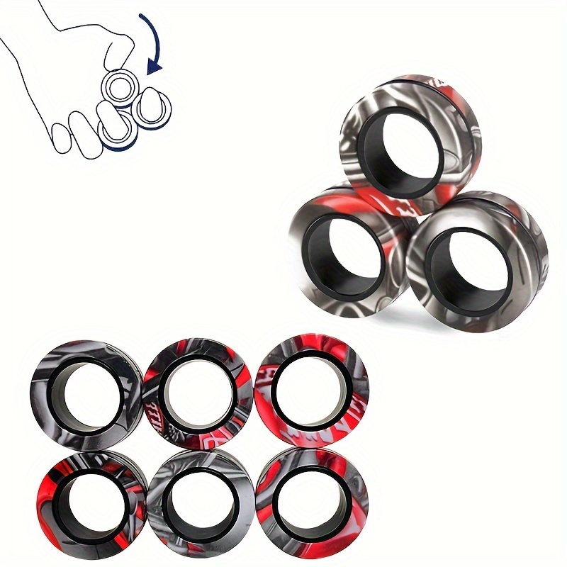 Decompression Ring Ring Fidget Magnet Toys - Temu