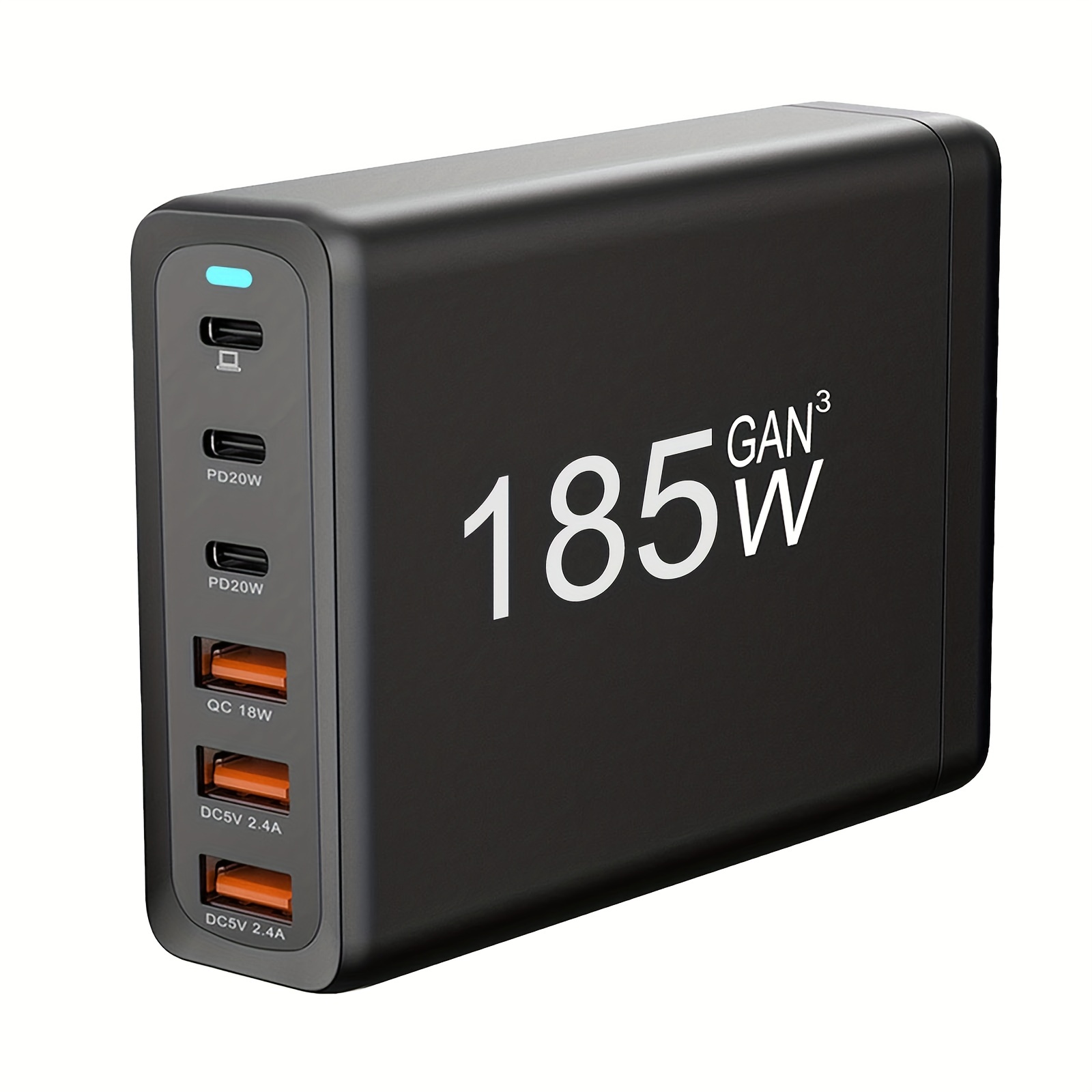 USB C Fast Charger 200W 5-Port Charging Station Block 100W 65W