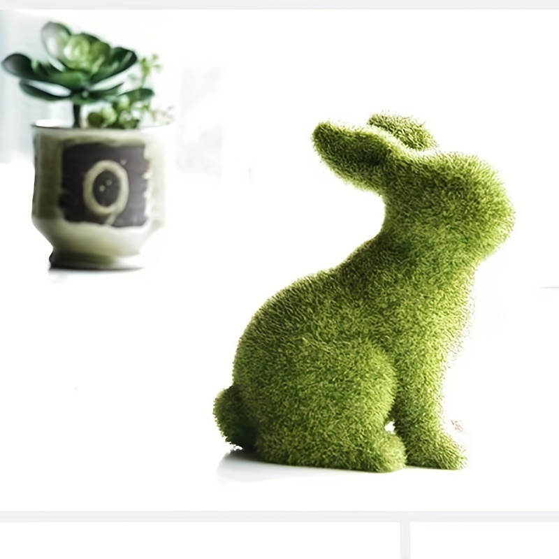 2 Pcs Pâques Furry Flocked Bunny Debout Mousse Lapin Couvert De Printemps  Gazon Artificiel Herbe Animal Figure pour Bricolage [492]