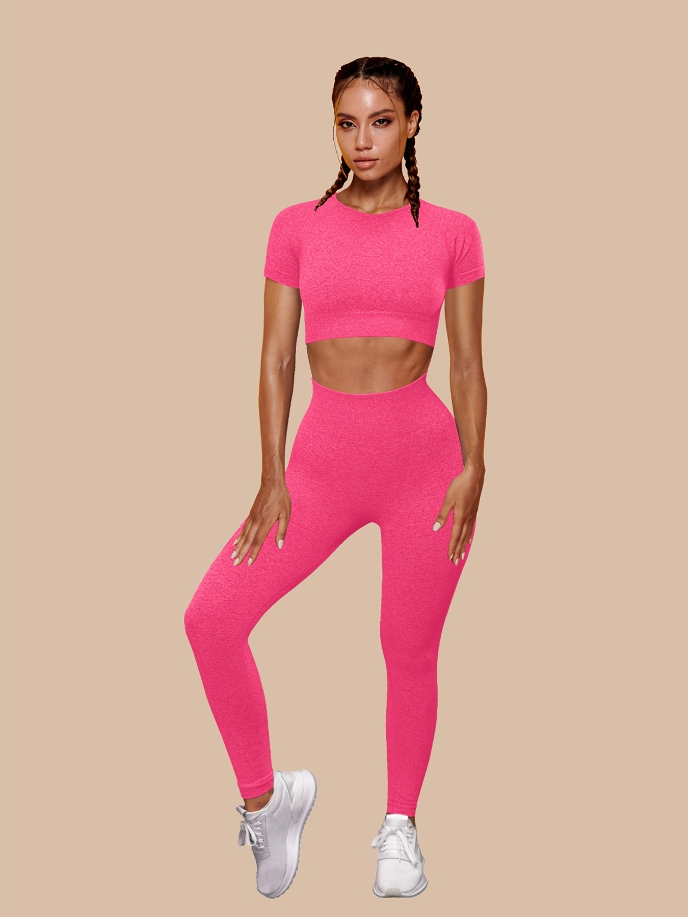 Womens Yoga Leggings Top Set Cropped Bra And Long Pant Fitness Sport Suit  For Tummy Control And Workout From Cbaoyu, $12.8
