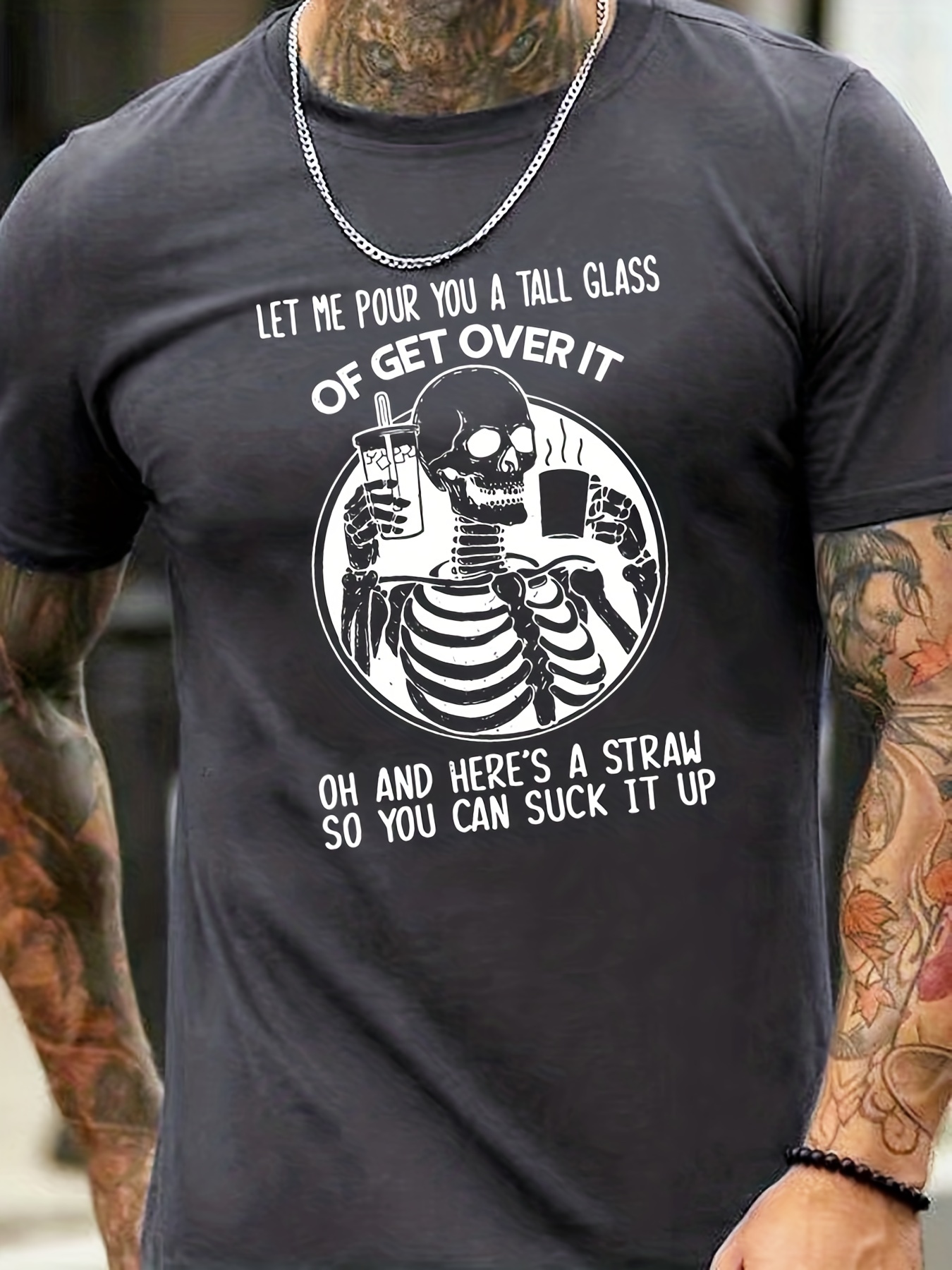 Funny Skeleton' Men's Tall T-Shirt