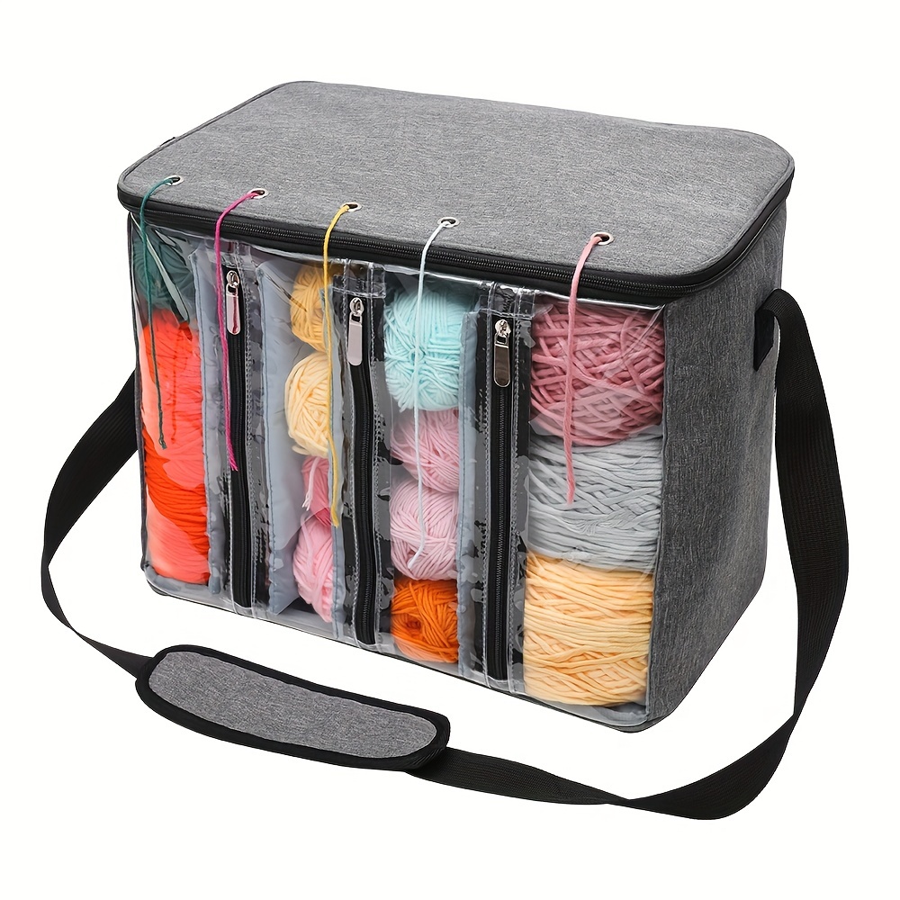 1pc Printing Knitting Organizer, Yarn Storage Bag, Yarn Bag And Handbag  Organizer, Large Yarn Organizer Bag For Crochet Knitting Tools Storage,  Craft