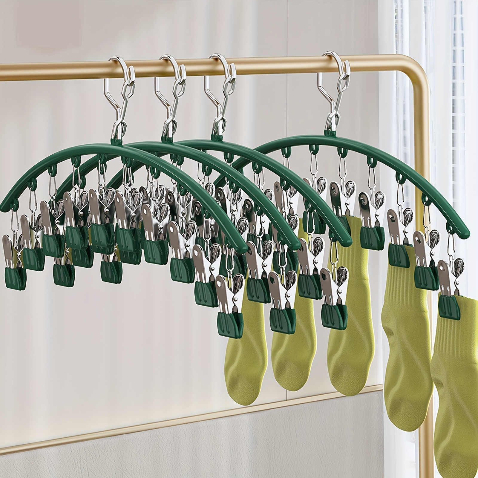 Large Capacity Laundry Drying Rack Clips Underwear Hanger - Temu Canada