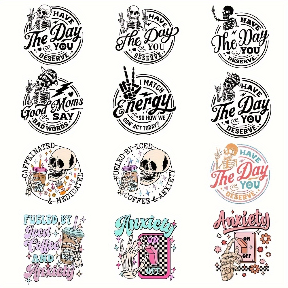 Day Deserve Circle Skulls Graphics Small Size Patches - Temu