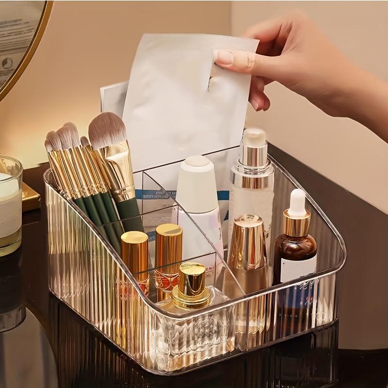 1pc Plastic Makeup Organizer, Drawer Organizer, Makeup Caddy