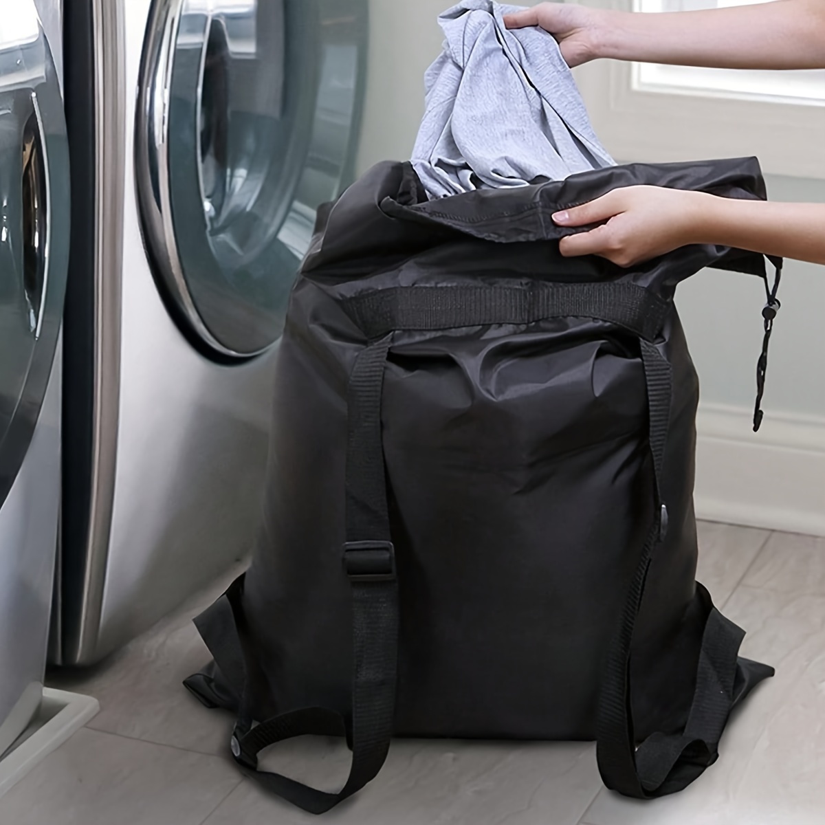 Waterproof Laundry Bag Backpack Polyester Heavy Duty - Temu