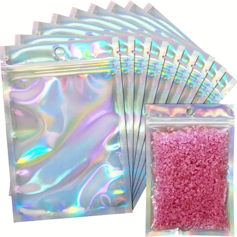 Holographic Bag Large size Resealable Polyester Film - Temu