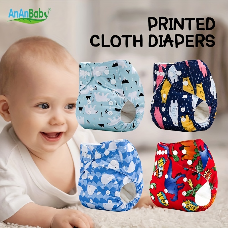 Pañales reutilizables para bebés de tela con insertos lavables