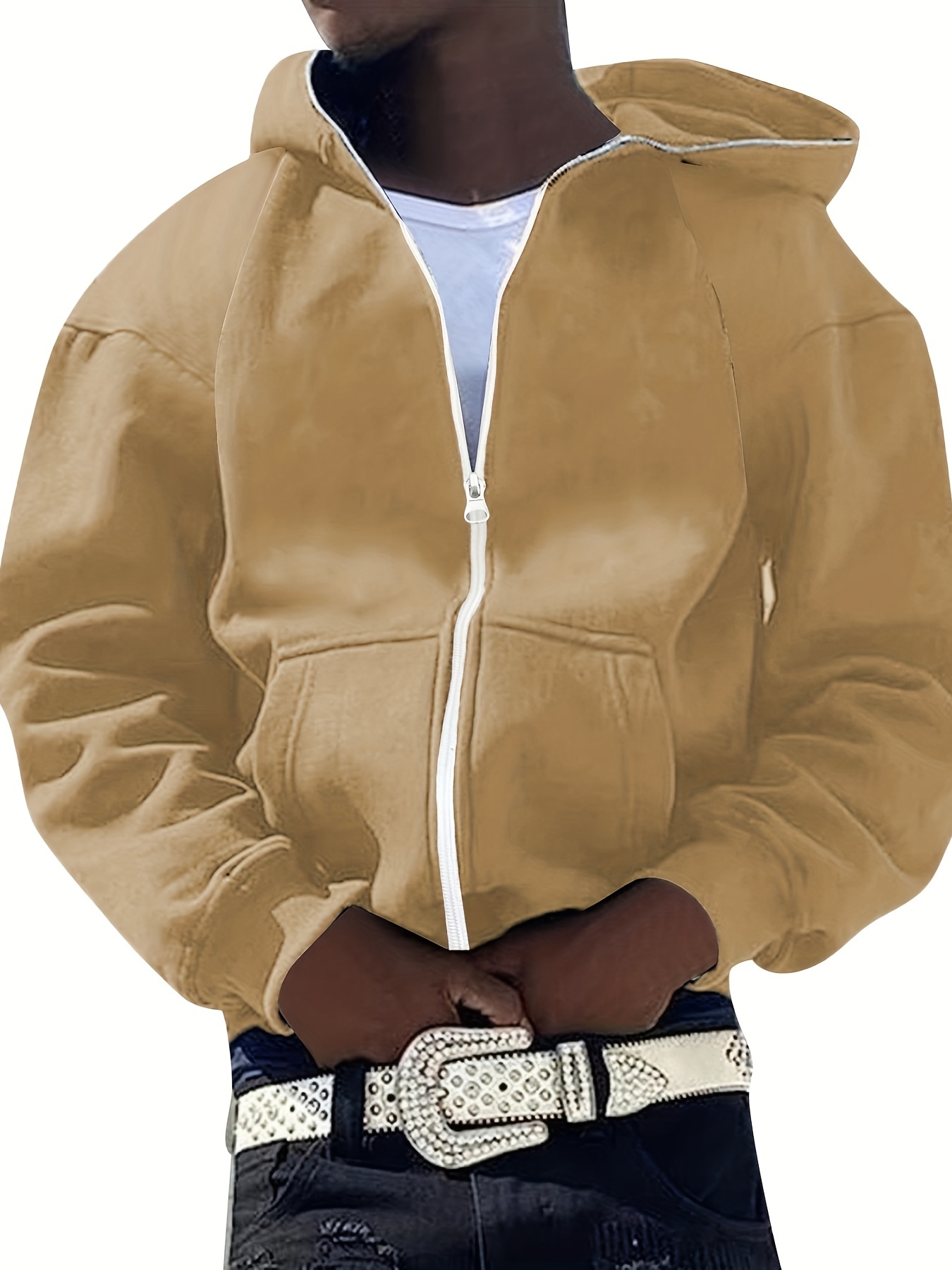Hoodies for Men,Zip Front Sweatshirt Coat Autumn Y2k Jacket Tactical  Cardigan Hood Big & Tall Sweaters Top for Men