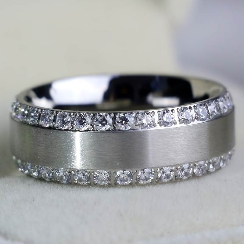 Alloy Wedding Engagement Ring Set