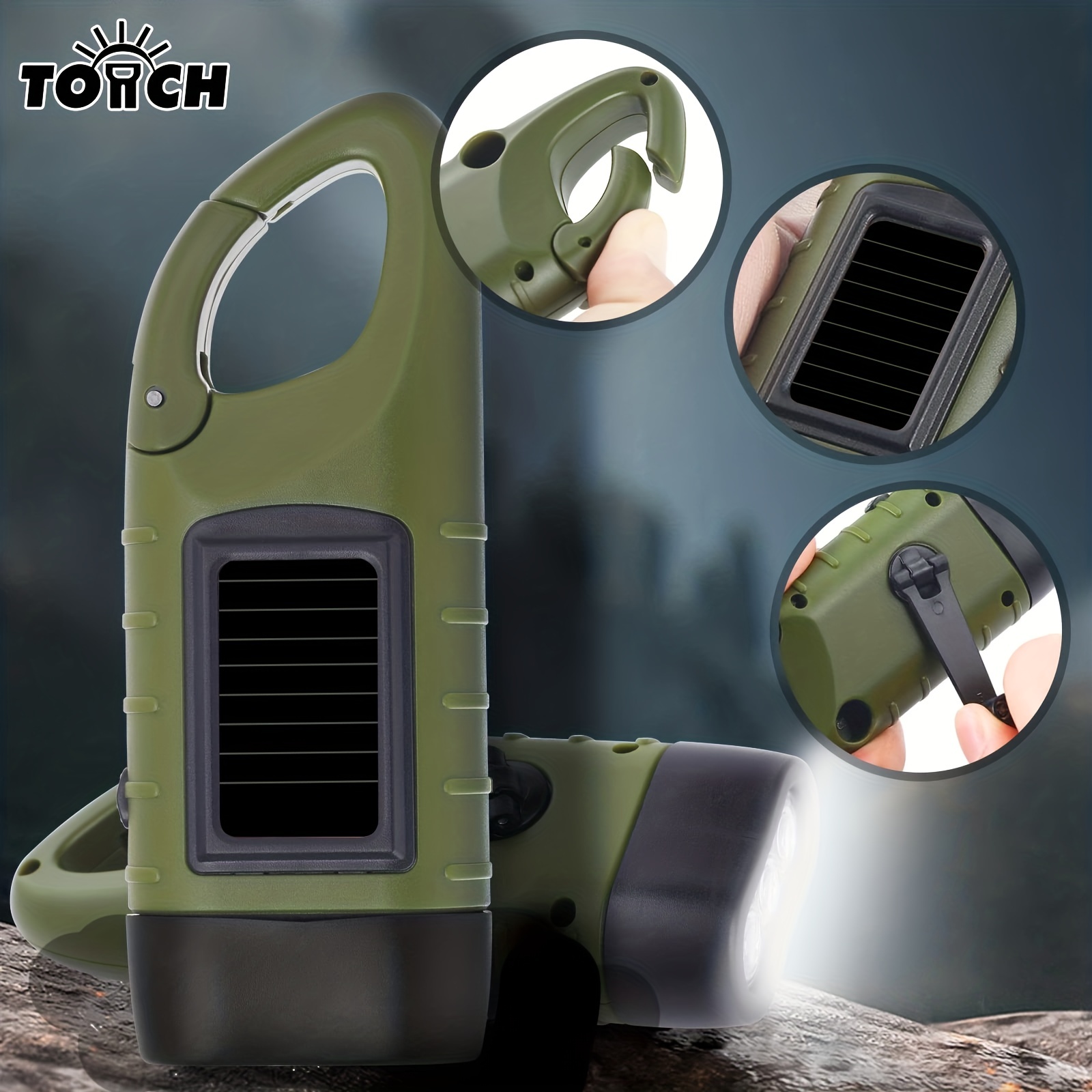 3 Led Hand Crank Powered Flashlights, For Emergency, Home, Outdoor Camping,  Dormitories, Tourism, Off-road, And Exploration - Temu