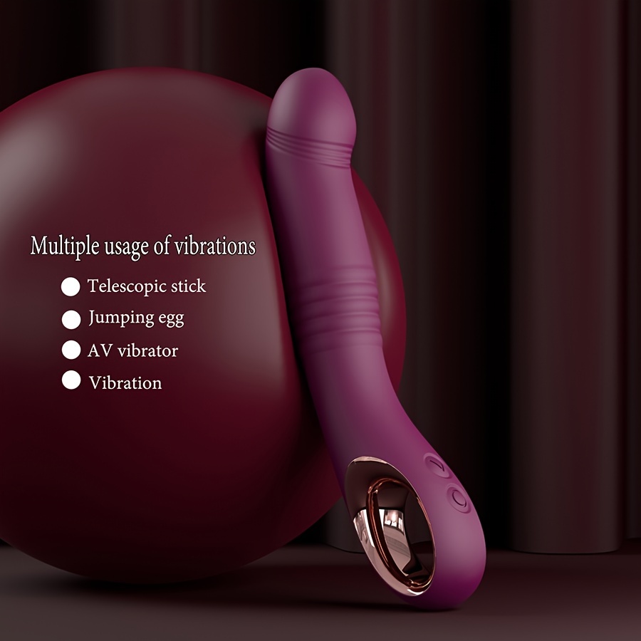 Vibrating Dildo Av Stick Telescopic Push Massage Vibrator Temu