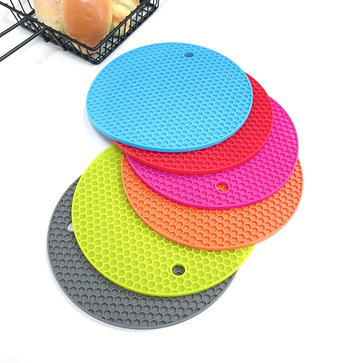 FAIS DU Heat Resistant Silicone Mat Round Pot Holder Table Placemat Kitchen  Accessories Coaster Food Grade Material Placemat - AliExpress