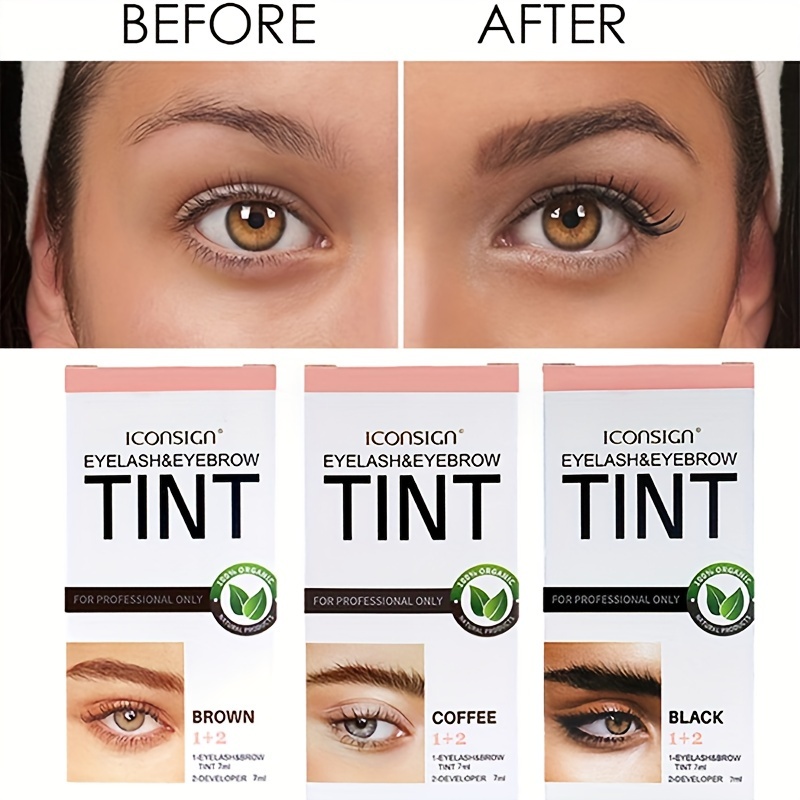 ICONSIGN Waterproof Eyebrow Dye Set - Long-Lasting Semi-Permanent