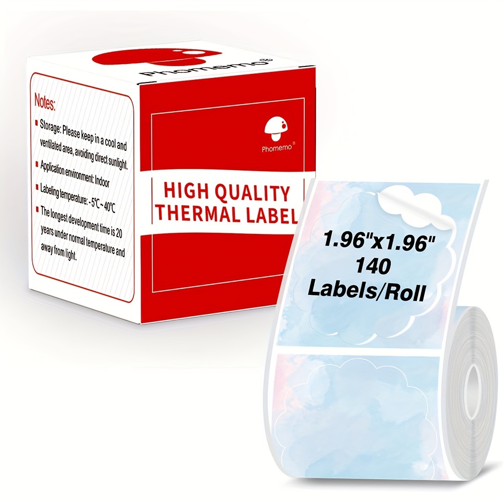 Étiquettes thermiques rondes de 2 pouces, étiquettes autocollantes  thermiques circulaires pour étiquette de nom, étiquetage de