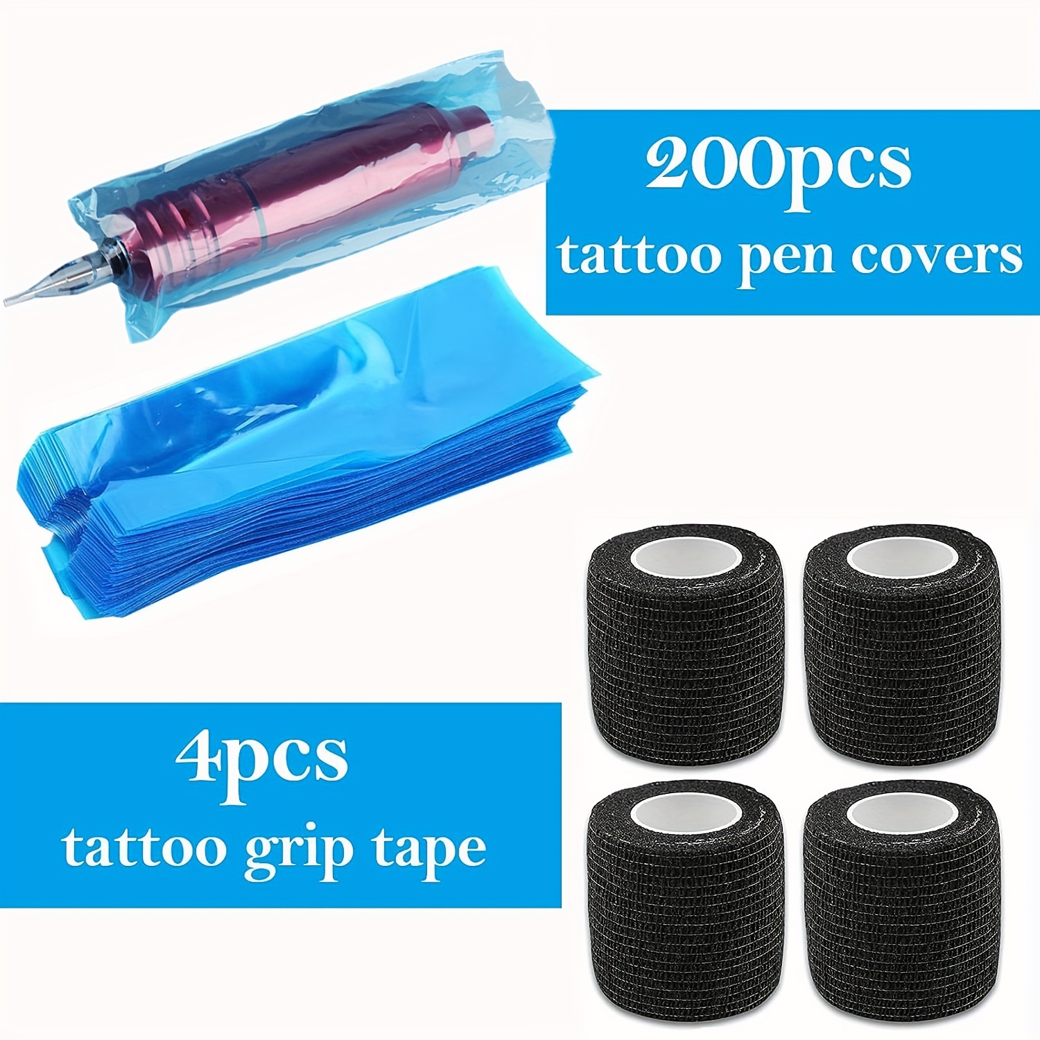 Generic 22pcs Complete Tattoo Supplies Kit Tattoo Machine Grip Blue