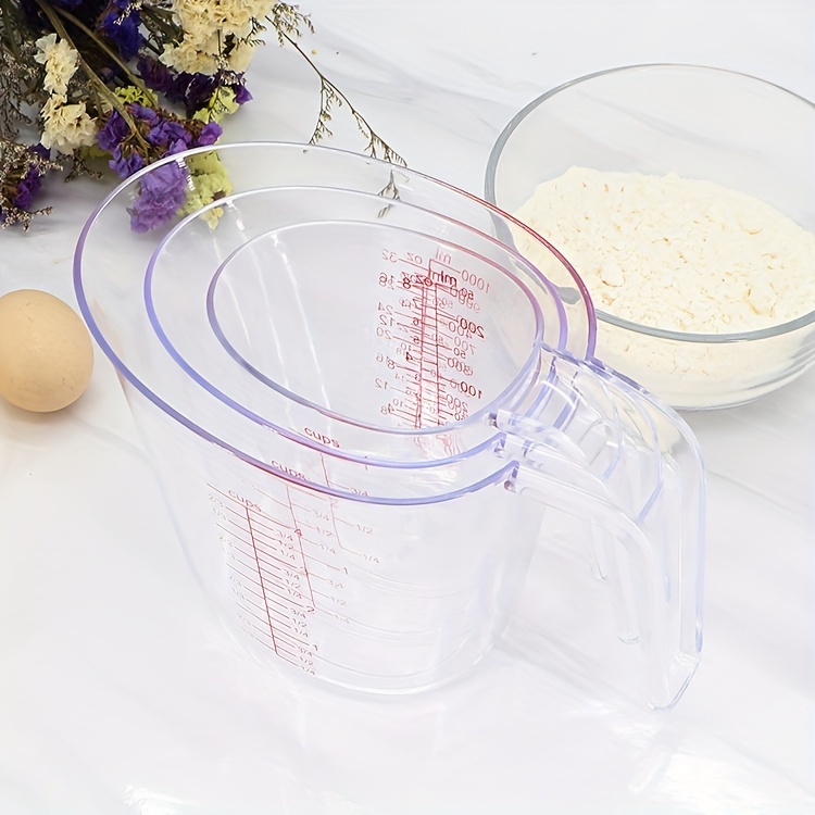 Stackable Plastic Measuring Cup Graduated Liquid Cup - Temu