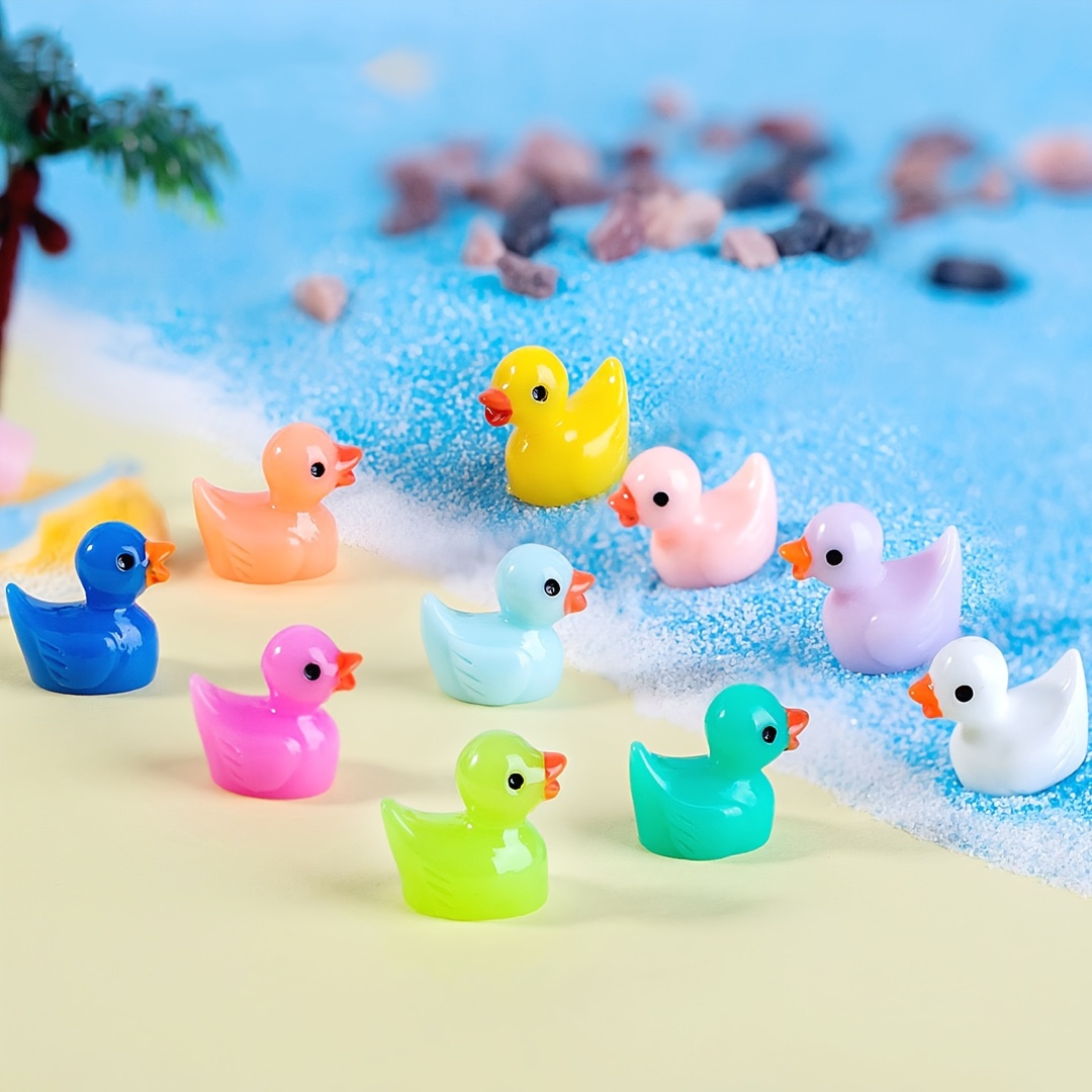 LA TALUS 20pcs Mini Duck Cartoon Design Tiny Ducks Miniature