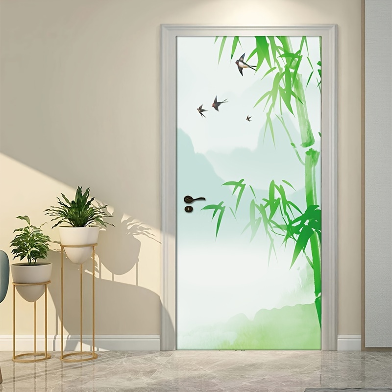 2 adesivi per porta in bambù verde per l'arredamento della casa e della  stanza - Aggiunge bellezza e stile naturali al tuo spazio - Temu Switzerland