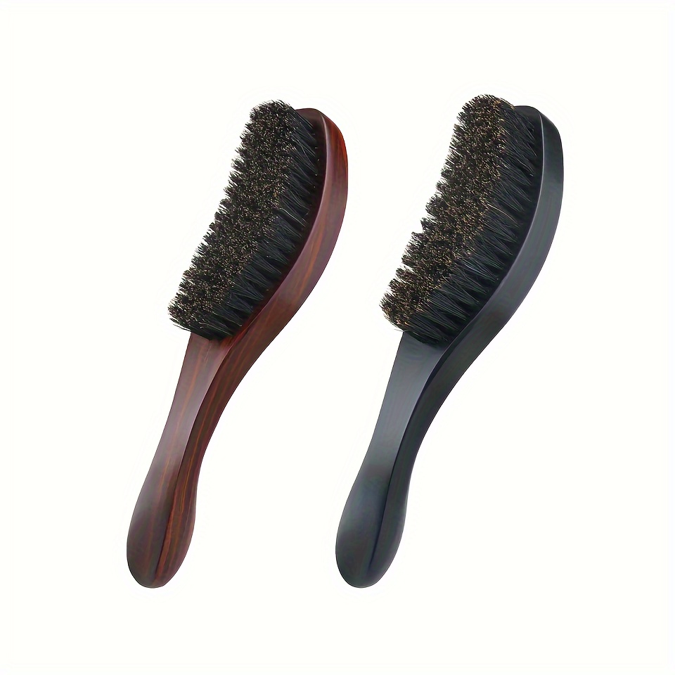 

Beard Brush With Wooden Handle Broken Hair Curved Brush Portable Hairdressing Accessories For Barber Salon Home Uses