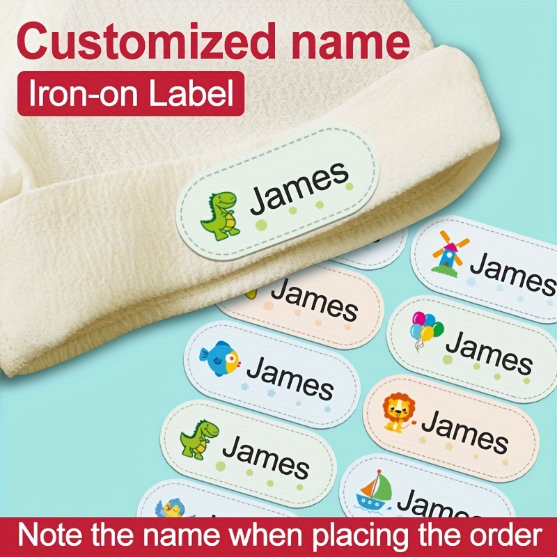 Custom School Labels, Personalized Name Tags for Children, Iron on