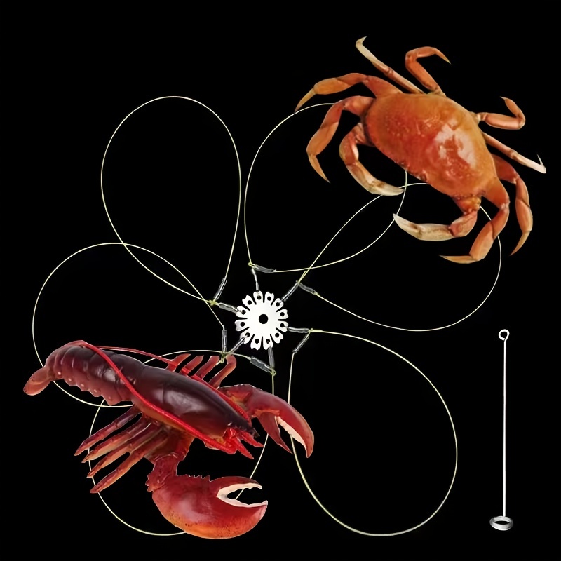 6pcs Crab Trap Appât Bag avec Casier Piège à poisson portable Plein Crabe  Snare Mesh Appâts Pièges Crevettes Ne-d